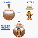 Parents,Gift For Mother,Gift For Father,Gift For Grandpa,Gift For Grandma,Gift For Grandparents,Love,Christmas - Gingerbread Grandparents Parents Perfect Batch - Personalized 2-Layered Wooden Ornament