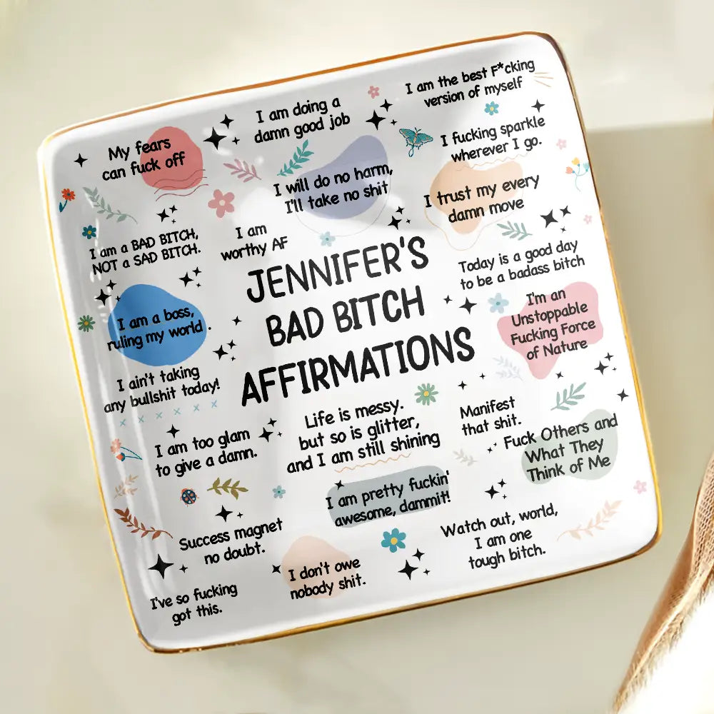 Girl's Daily Affirmations - Personalized Ring Dish