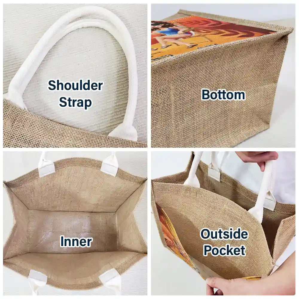 Gift For Women,Gift For Yourself,Gift For Bestie,Beach,Travel,Happy,Summer - Girls Trip - Personalized Jute Tote Bag