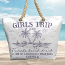 Gift For Bestie, Beach, Summer, Happy, Gift For Women - Girls Trip A Lot Of Laughter & Memories - Personalized Beach Bag