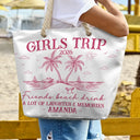 Gift For Bestie, Beach, Summer, Happy, Gift For Women - Girls Trip A Lot Of Laughter & Memories - Personalized Beach Bag