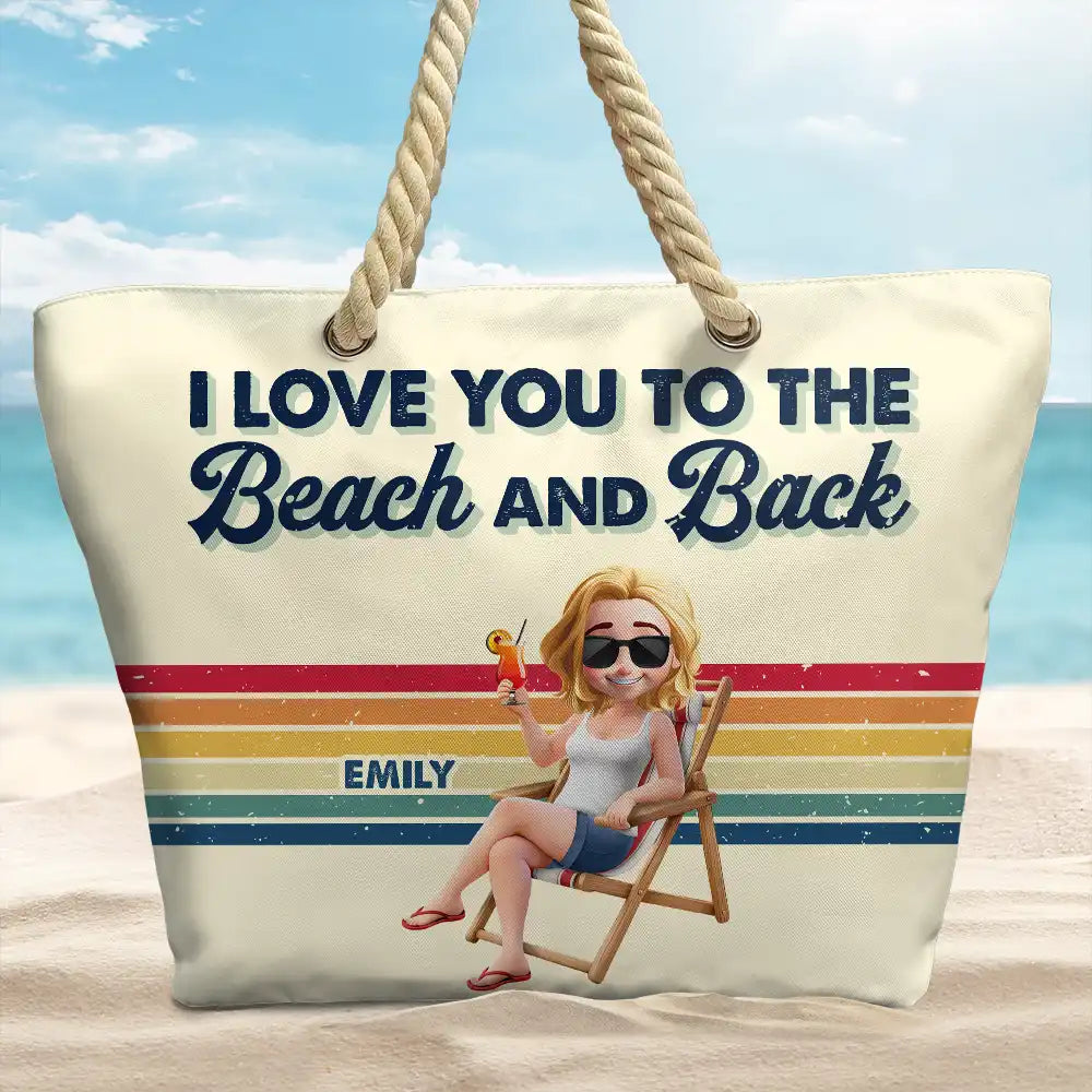 Travel, Summer, Beach, Gift For Bestie - Girls Trip Besties Beach Vacation - Personalized Beach Bag