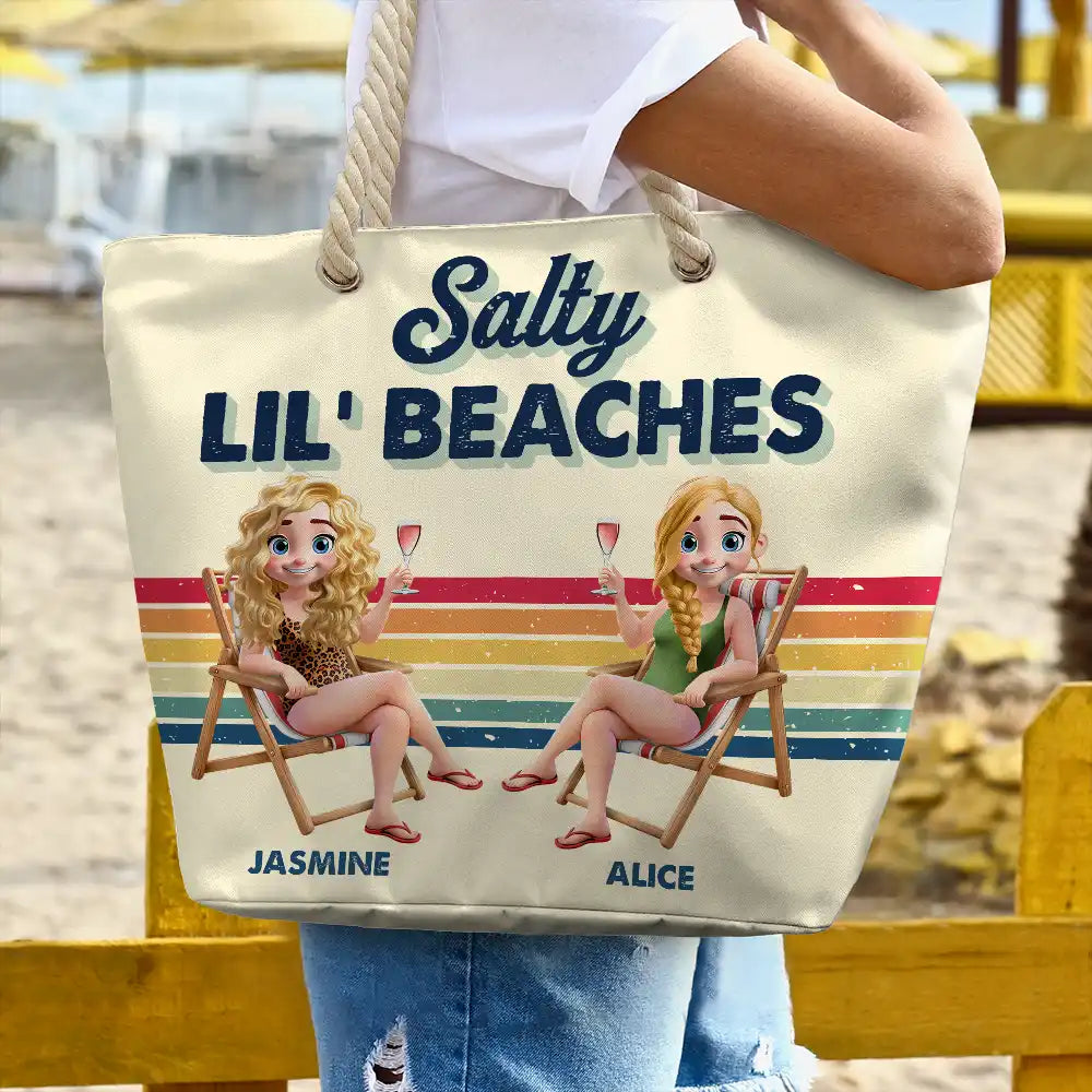 Travel, Summer, Beach, Gift For Bestie - Girls Trip Besties Beach Vacation - Personalized Beach Bag