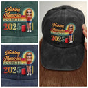 Travel, Summer, Beach, Gift For Bestie - Girls Trip Besties Vacation Travel - Personalized Vintage Washed Denim Cap