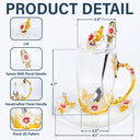 Gift For Bestie, Old Best friends, Gift For Sisters, Happy - It Takes A Long Time To Grow Old Friends - Personalized Glass Flower Tea Cup