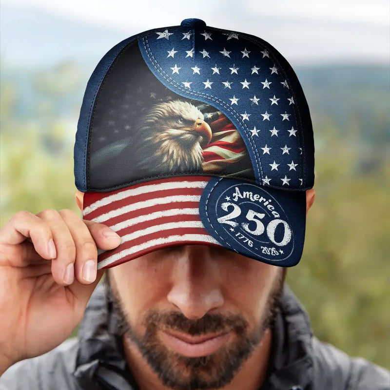 Gift For Yourself,Gift For Women,Gift For Men,Independence Day,America 250th,No Custom,Happy - God Bless America 250 Eagle - Classic Cap