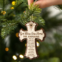 Christian,Christmas,Family - God Bless Our Home - Personalized 2-Layered Wooden Ornament