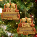 Gift For Couples,Gift For Women,Gift For Men,Gift For Husband,Gift For Wife,Top Market,Christmas,Love - God Blessed The Broken Road Couple - Personalized Custom Shaped Wooden Ornament