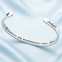 Christian,Gift For Yourself - God Is Within Her Bible Verse - Personalized Bangle Bracelet Cuff