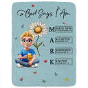 Gift For Yourself, Gift For Women, Happy - God Says I Am Bible Blanket - Personalized Fleece Blanket, Sherpa Blanket