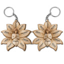 Christian,Gift For Yourself,Gift For Wife,Gift For Girlfriend,Gift For Women,Gift For Aunt,Gift For Mother,Gift For Grandma - God Says I Am Bible Verse Lily Flower - Personalized Wooden Keychain