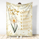 Gift For Yourself, Gift For Women, Happy, Gift For Men, Top Market - God Says I Am Birth Flower 3D Effect Name Letter In Bible - Personalized Fleece Blanket, Sherpa Blanket