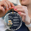 Gift For Yourself, Gift For Women, Happy, Christmas, Christian - God Says I Am Name Letter In Bible - Personalized Circle Glass Ornament