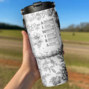 Gift For Yourself, Gift For Women, Happy - God Says I Am Toile De Jouy Flower - Personalized 30oz Tumbler With Handle