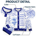 Gift For Yourself,Gift For Women,Christmas,Happy,Christian - God Says I Am Toile De Jouy Flower - Personalized Cardigan