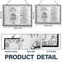 Gift For Yourself, Gift For Women, Happy - God Says I Am Toile De Jouy Flower - Personalized Horizontal Stained Glass Suncatcher