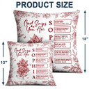 Gift For Yourself,Gift For Women,Happy,Christian - God Says I Am Toile De Jouy Flower - Personalized Pillow