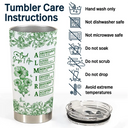 Gift For Yourself,Gift For Women,Happy - God Says I Am Toile De Jouy Flower - Personalized Tumbler