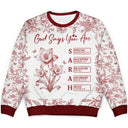 Gift For Yourself,Gift For Women,Christmas,Happy,Christian, Top Market - God Says I Am Toile De Jouy Flower - Personalized Unisex Ugly Sweater