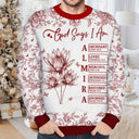 Gift For Yourself,Gift For Women,Christmas,Happy,Christian, Top Market - God Says I Am Toile De Jouy Flower - Personalized Unisex Ugly Sweater