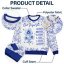 Gift For Yourself,Gift For Women,Christmas,Happy,Christian, Top Market - God Says I Am Toile De Jouy Flower - Personalized Unisex Ugly Sweater