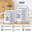 Gift For Yourself,Gift For Women,Happy,Christian - God Says I Am Toile De Jouy Flower - Personalized White Edge-to-Edge Mug