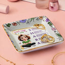 Gift For Bestie,Gift For Sisters,Gift For Yourself,Gift For Women,Happy - God Says You Are 3D Effect Woman - Personalized Ring Dish