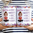 Gift For Bestie, Gift For Sisters, Gift For Yourself, Gift For Women, Happy - God Says You Are 3D Effect Woman - Personalized White Edge-to-Edge Mug