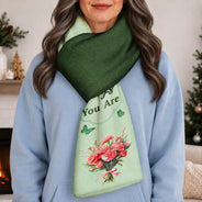 Christian,Christmas,Inspirational,Gift For Yourself,Gift For Women,Icon - God Says You Are Birth Month Flower - Personalized Fleece Scarf