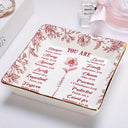 Gift For Yourself,Gift For Women,Happy,Christian - God Says You Are Toile De Jouy Birth Flower - Personalized Ring Dish
