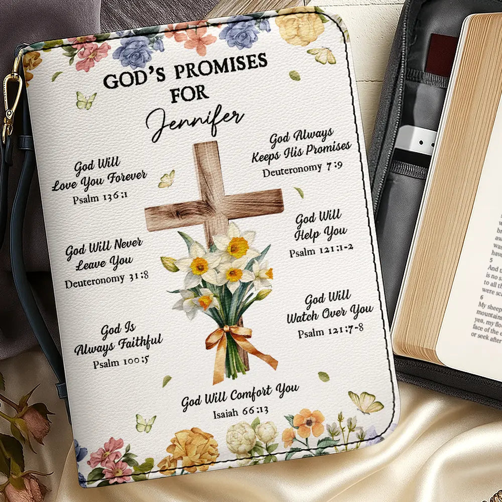 God's Promises Birth Flower Bouquet - Personalized Bible Cover