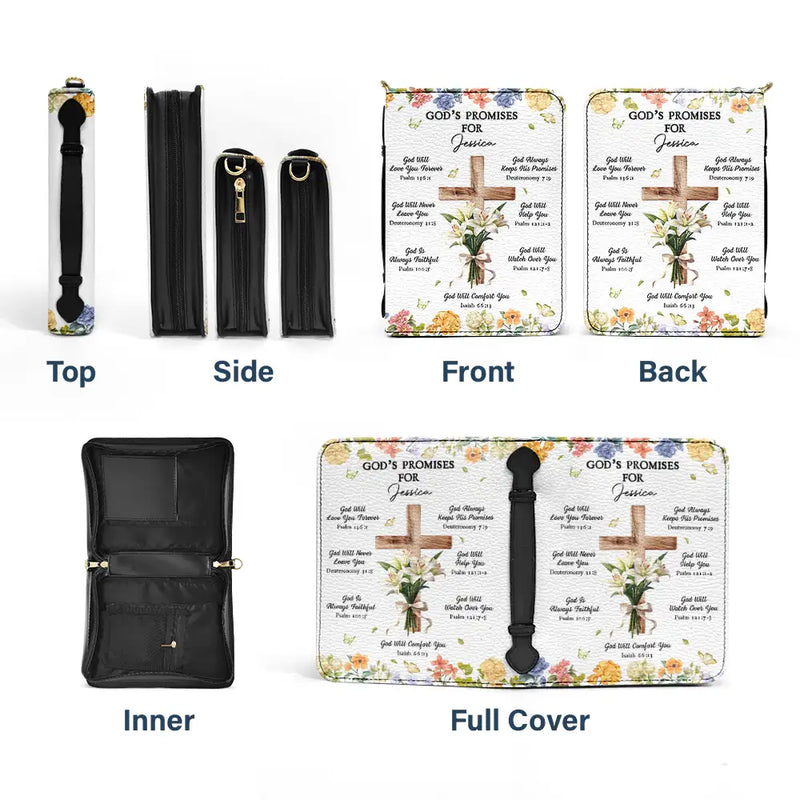 Christmas,Christian,Gift For Yourself - God's Promises Birth Flower Bouquet - Personalized Bible Cover