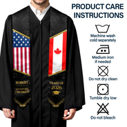 Happy, Graduation, Independence Day, America 250th, Gift For Yourself, Gift For Women, Gift For Men - Golden Pattern Congrats Graduation - Personalized Stoles
