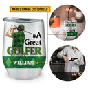 Verre à vin personnalisé pour couple de golfeurs, meilleur score, cadeau pour couple