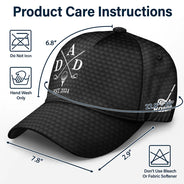 Gift For Father,Gift For Grandpa,Golf,Baseball,Non-Eng,Icon,Proud - Golf Dad Papa Year Crossed Arrows - Personalized Classic Cap