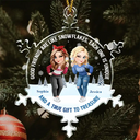 Gift For Bestie, Happy, Christmas, Gift For Sisters - Good Friends Are Like Snowflakes - Personalized Snowflakes Shaped Glass Ornament
