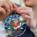 Gift For Bestie,Gift For Sisters,Love,Christmas - Good Friends Are Like Stars - Personalized Circle Glass Ornament