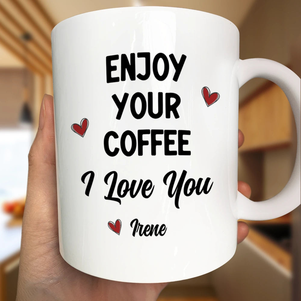 Gift For Couples,Gift For Husband,Gift For Boyfriend,Funny - Good Morning Handsome Beautiful - Personalized Mug