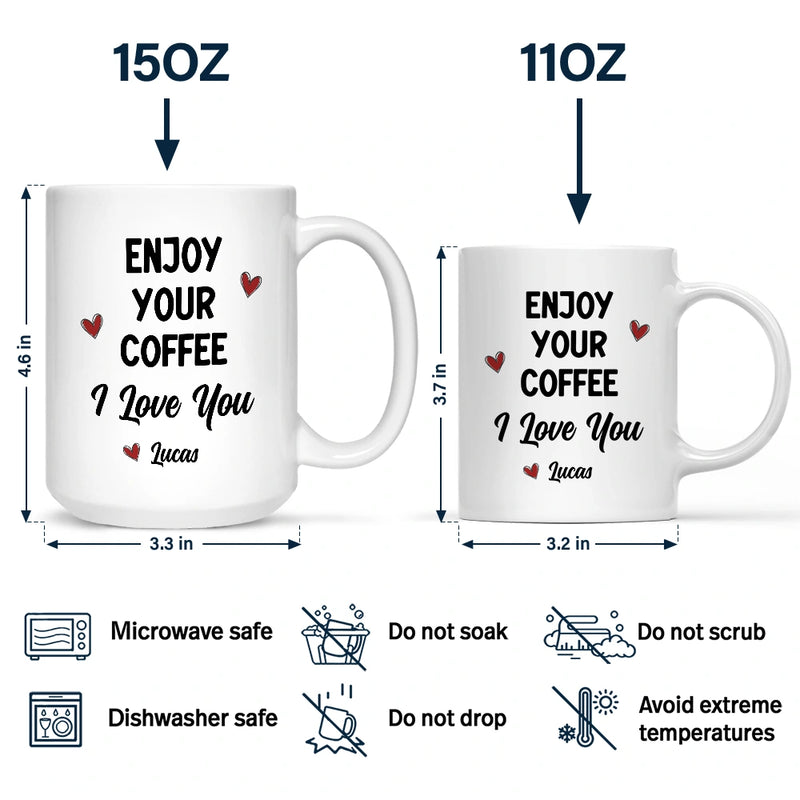 Gift For Couples,Gift For Husband,Gift For Boyfriend,Funny - Good Morning Handsome Beautiful - Personalized Mug