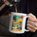 Gift For Men,Retirement,Gift For Husband,Gift For Grandpa,Beach,Summer,Gift For Women,Happy,Gift For Wife,Gift For Grandma - Goodbye Tension Hello Pension - Personalized Mug