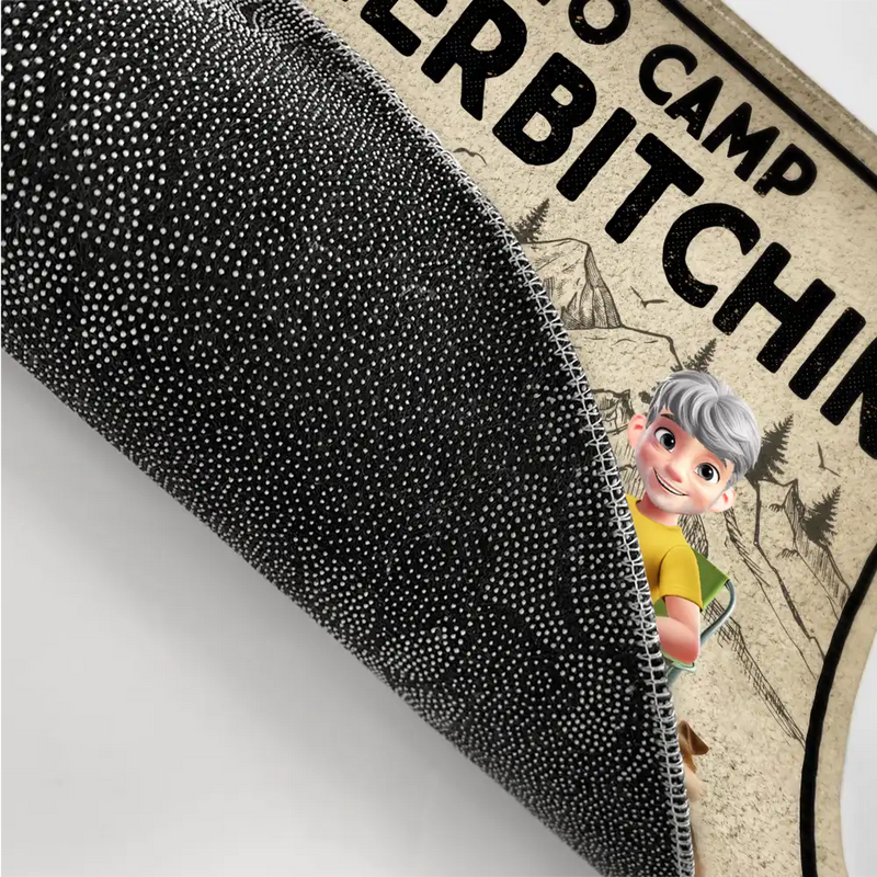 Gift For Couples,Gift For Wife,Gift For Husband,Gift For Boyfriend,Gift For Girlfriend,Camping,Funny,Campsite,Pet Lovers,Cat Lovers,Dog Lovers,Couple's Hobby - Grab A Beer And Shut The Hell Up Camping - Personalized Doormat