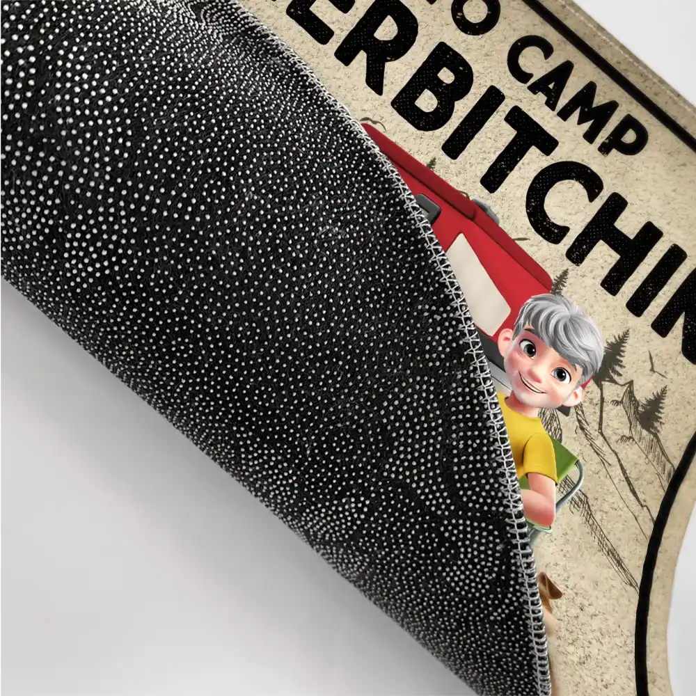 Gift For Couples,Gift For Wife,Gift For Husband,Gift For Boyfriend,Gift For Girlfriend,Camping,Funny,Campsite,Pet Lovers,Cat Lovers,Dog Lovers,Couple's Hobby - Grab A Beer And Shut The Hell Up Camping - Personalized Doormat