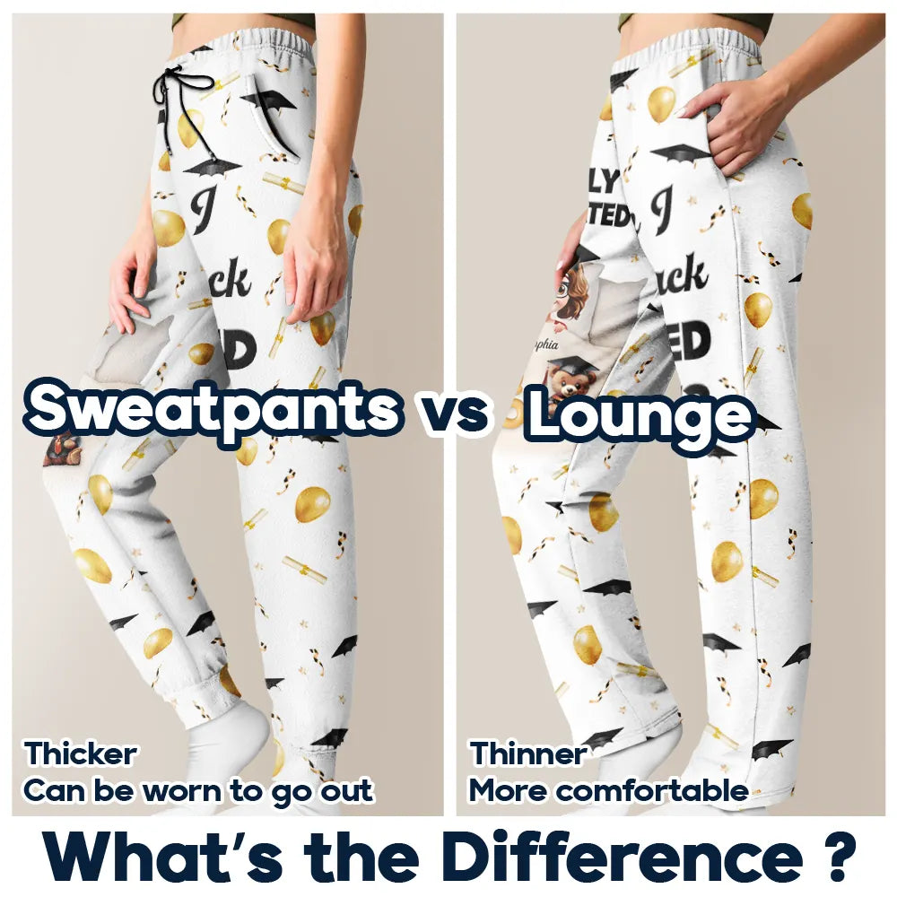 Graduation, Dad - Children, Mom - Children, Gift For Sibling, Gift For Bestie, Happy - Graduated Can I Go Back To Bed Now - Personalized Sweatpants