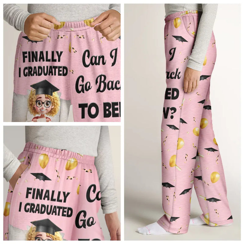 Graduation, Dad - Children, Mom - Children, Gift For Sibling, Gift For Bestie, Happy - Graduated Can I Go Back To Bed Now - Personalized Sweatpants