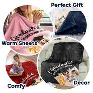 Graduation,Gift For Women,Gift For Men,Happy - Graduated Can I Go Back To Bed Now 3D Effect - Personalized Fleece Blanket, Sherpa Blanket