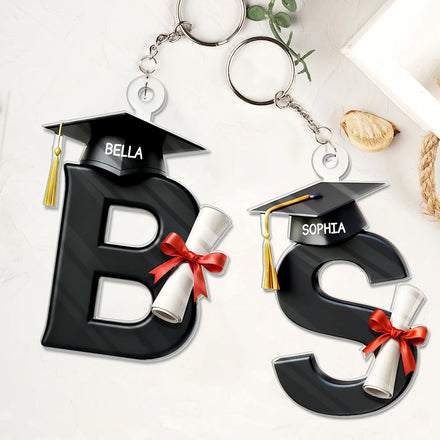 Graduation Alphabet With Name - Personalized Acrylic Keychain