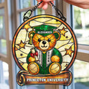Graduation,Gift For Kids,Gift For Daughter,Gift For Son,Gift For Sibling,Gift For Sisters,Gift For Brothers,Gift For Bestie,Happy,Icon - Graduation Bear - Personalized Window Hanging Suncatcher Ornament