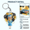 Graduation - Graduation Celebration Balloons Cute 3D Effect - Personalized Acrylic Keychain
