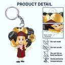Graduation,Happy - Graduation Celebration Balloons Cute Flat Art - Personalized Acrylic Keychain