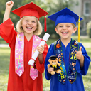 Graduation,Happy,Gift For Kids,Vector - Graduation Kid Dinosaur Unicorn - Personalized Kid Graduation Stole